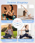3 PCS Figure 8 Resistance Bands for Women, 15 Lbs & 25 Lbs & 35 Lbs Keep Resistance Band for Arm with Non-Slip Handles