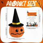 Crochet Pumpkin, Cute Emotional Support Pumpkin with Wizard Hat for Halloween, Funny Gifts for Adults, Women, Men, Friends, Family