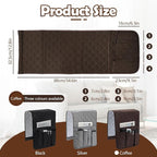 Huakaile Foldable Remote Control Holder Non-Slip Couch Sofa Chair Waterproof Armrest Organizer with 5 Pockets Armrest Organizer Couch Recliner Caddy Fits for Ipad, Phone, Magazines (Coffee)