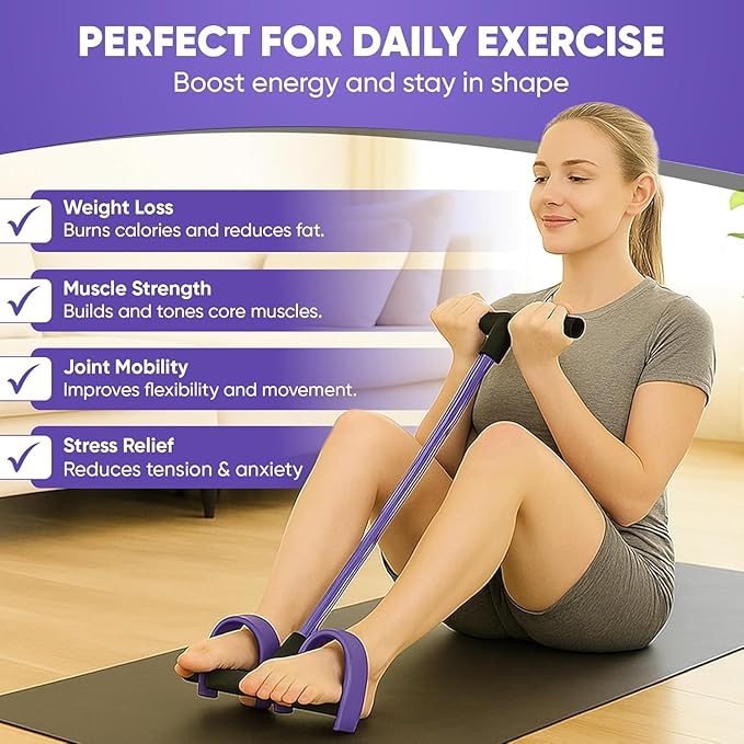 Pedal Resistance Bands with Handles, 21 Fitness Resistance Bands-6 Tube, Resistance Bands with Handles Pedal, Stretch Bands for Exercise Sit Up Exercise Equipment AB Workout Equipment for Women Men
