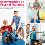 RENRANRING Resistance Bands for Working Out, Exercise Bands for Physical Therapy, Stretch, Recovery, Pilates, Rehab, Strength Training and Yoga Starter Set
