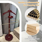 Suit Valet Stands for Women and Men,Clothes Valet Stand with Base Vertical,Wood Suit Rack,Freestanding Belt Holder Mens Valet Stand,Retail Display Rack Valet Stand,for Entrywaye