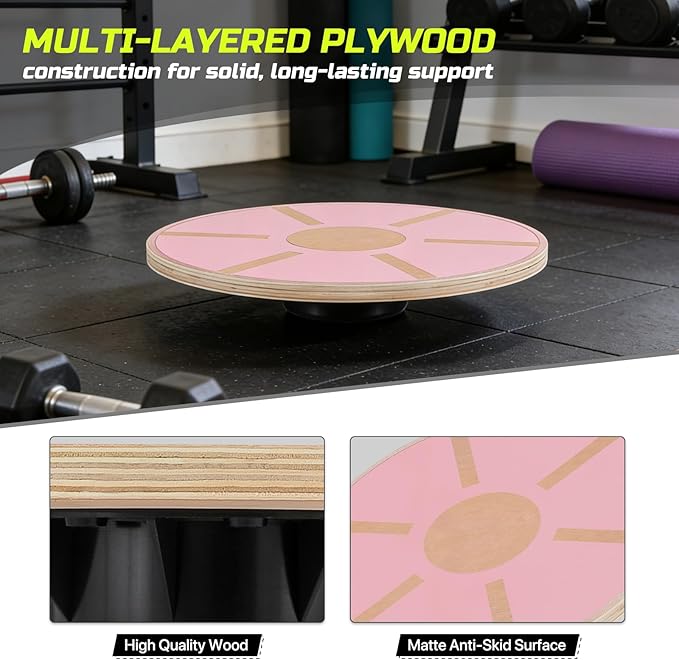Wobble Aerobic Step Platform Balance Board with Non-skid Tpr Bump Surface, 360 Rotation for Stability Training, Versatile Home Gym Exercise Workout Step Aerobics Platform