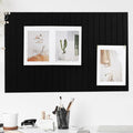 Felt Bulletin Board 35" x 24" - Stylish Cork Board Alternative for Office & Wall Decor – 6 Customizable Adhesive Tiles w/Golden Pins are Perfect to Display Your Photos