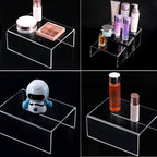 Cerpourt 2 Sets Acrylic Display Risers(4",5",6") Product Stand ((4"x5"x6") Clear Risers)