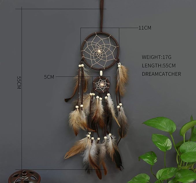 Feather Dream Catcher Handmade Native American Dream Catchers Bohe Wall Hanging Decoration Ornament for Kids Bedroom Car Decor Home Decoration Birthday Party