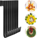 Ferraycle 8 Pcs 15 Inch Wreath Hanger for Front Door Easter Decoration Wreath Decoration Hook Over The Door Single Hook for Hanging Clothes Towels Coats