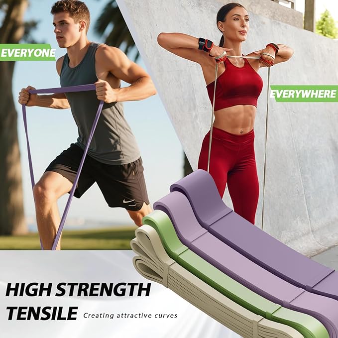 LEEKEY Resistance Bands, Exercise Bands,Pull Up Assist Bands - Bands for Working Out,Band for Men and Women Fitness Training, Physical Therapy,Home Workouts
