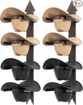 Cowboy Hat Rack for Wall, Cowboy Hat Holder Wall Mount Holds up to 4 Hats, Wooden Western Rustic Metal Hat Hanger with Arrow Sign Board, Hat Organizer for Western Hat, Fedora, Sun Hats (2 pack)