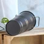 Metal Round Umbrella Stand Rack,Durable Freestanding Umbrella Rack with Cane and Walking Stick Holder,Decorative Vase,Suitable for Entryway and Porch Use,Organizer for Home and Office (Black)