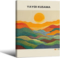 Yayoi Kusama1986 Wall Art Japanese Gallery Exhibition Wall Decor Yayoi Kusama Poster Abstract Landscape Canvas Print for Japanese Home Bedroom Decorations Artwork11x14in Framed