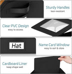 AOODA 2 PCS Stackable Hat Storage for Baseball Caps, Holds up to 24 Caps Hat Organizer for Closet, Sturdy Snapback Boxes for Men with Cardboard (Pure Black)