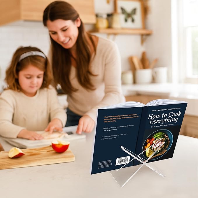 Americanflat Acrylic Easel Stand - 6" Tabletop Easel and Plate Stand - Set of 2 - Lightweight Display Holders for Photos, Cards, Frames, Books, Magazines, Albums - Home or Office Decor