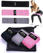 Bingwaah Mini Loop Resistance Bands – Fabric & Elastic Sets Exercise Bands for Strength Training - Rehab, Yoga, Pilates & Home Workout Equipment