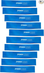 Power Systems Versa Loop Resistance Bands, 10-Pack – Color-Coded Exercise Bands for Workout, Strength Training, Physical Therapy