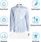 BALEINE 60'' Clear Garment Bags, 12 Packs PEVA Dress Bag for Closet Clothes Dresses Suit Coats Storage (Clear, 12PK)