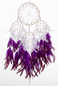 Large Rattan Dream Catchers - Modena Rooster Feather with Luxury Pearl, Multiring, Handmade Dreamcatcher for Bedroom, Dream Catcher for Girls, Dream Catchers for Boys, Dream Catcher Wall Decor