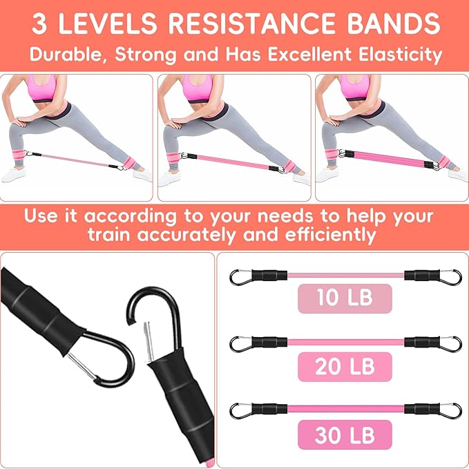 11 Pcs Ankle Resistance Bands with Cuffs, Glutes Workout Ankle Weights for Women Working Out, Exercise Bands Set with Ankle Straps for Leg Butt Exercise Equipment - Perfect for Home Workouts