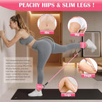 Ankle Resistance Bands with Cuffs & Fabric Resistance Bands Set - Legs & Glutes Workout Equipment for Women & Men, Home Gym Heavy Exercise Bands for Hip, Yoga, Strength Training, Rehab, Pilates