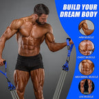 WOQQW Heavy Resistance Bands for Working Out, 350lbs/450lbs Exercise Bands with Handles, Workout Bands Set for Men, Fitness Weight Bands for Muscle Strength Training,Stretching,Slim,Home Gym Equipment