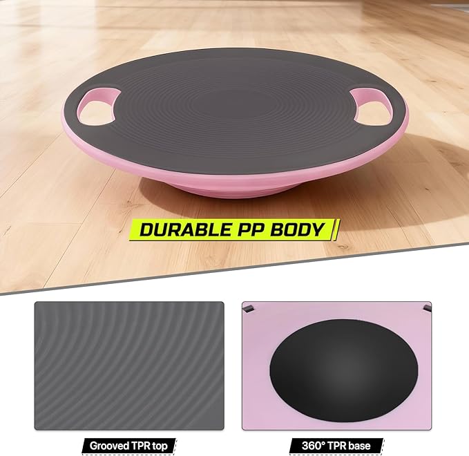 Wobble Aerobic Step Platform Balance Board with Non-skid Tpr Bump Surface, 360 Rotation for Stability Training, Versatile Home Gym Exercise Workout Step Aerobics Platform
