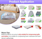 Electric Pump for Vacuum Storage Bags, Travel Vacuum Pump for Various Vacuum Seal Bags Portable Vacpack Air Pump for Compression Clothing Blanket Luggage Purple (Storage Bag Not Included)