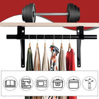 10 Pack Heavy Duty Closet Shelf & Rod Brackets, Wall Mounted Closet Shelves Bracket with Rod Support for Both Shelf Storage and Closet Rod Black,HOME MASTER HARDWARE