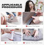 Travel Vacuum Storage Bags with Rechargeable USB Pump, 18 Pack Carry-On Size Compression Packing Bags for Luggage and Suitcase, Space Saver for Clothes and Clothing Travel