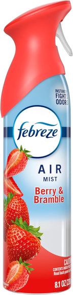 Febreze New & Improved Air Mist, Berry & Bramble Air Freshener, Home and Kitchen Essentials, Odor Fighting Room Spray (Pack of 6)