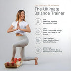 GIBBON SlackBoard Plus & Stand - 2-in-1 Slackline Balance Board for Adults - Workout Equipment Home Gym Training - Wooden Balance Trainer, Standing Desk Exercise, Yoga, Agility, Pilates, Core, Fitness