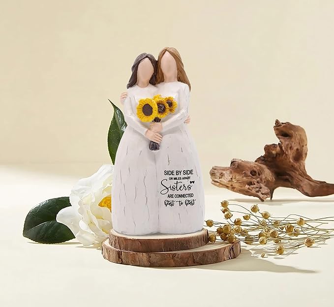 Sister Figurines, Best Sister Gifts from Sisters, Friendship Gift for Women Sisters for Birthday, Christmas