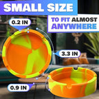 3 Pcs Silicone Ashtray Outdoor – Lightweight Heat-Resistant Ash Tray Outdoors 3.3" x 0.9" – Easy to Clean, Round Multicolor Small Ashtray for Patio, Home, Travel, Office and Outdoor Table Organization