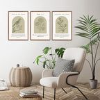 KAlRNE Sage Green Christian Wall Art Set of 3(16”X24”),Vintage Bible Verse Wall Decor,Modern Religious Birds Framed Canvas Paintings,Scripture Lilies Art Prints For Living Room Bedroom Office Church