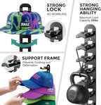 Hat Organizer for Baseball Caps, Hat Rack for Wall Closet Door Hold up to 10 Hats,Hat Holder with Adhesive and 4 Screws, Hat Hanger Cap Holder Hat Hangers for Wall Closet Door Bedroom(1pc,B-Black)