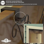 [Front Door WREATH HANGER] - Colonial Design | ADJUSTABLE Hook Length for Tall and Small Doors | PADDING to Prevent Damage like Scratch and Dents | Heavy Duty Cast Iron Metal Hangar - (Brown)