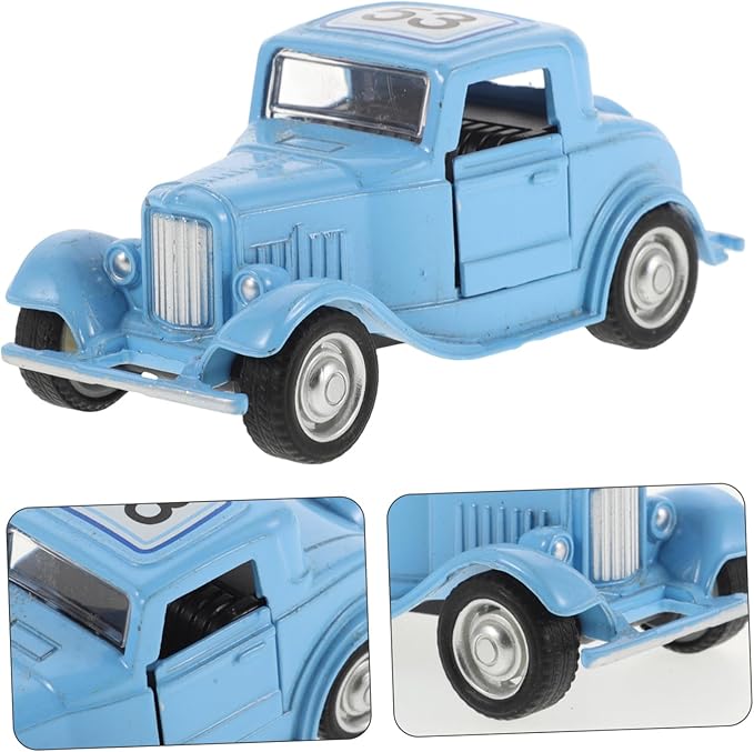 Toddmomy Vintage Car Model Metal Ornament for Home Decor Rustic Desktop Decoration for Living Room Bedroom Study Creative Present for Car Collectors