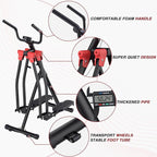 Air Walk Elliptical Glider Machine,Ellipse Home Cross-Training Arm/Leg Cardio Workout Machine for Senior & Adult,Side Sway Action 360 Motion Full-Body Exerciser for Home Gym