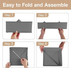 Drawer Organizer Clothes & Dresser Organizers - 12 Pack Foldable Drawer Dividers, Baby Clothes Organizer & Nursery Storage for Sock, Underwear, Bra, Belt, Closet and Dresser Drawer Organizers(Grey)
