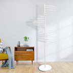 Royxen Scarf Organizer 20 Tiers, Scarf Display Stand with Spiral Design,Hijab Organizer 60" Height, Purse Holder, Scarf Holder Racks for Clothing Store, Home (White)