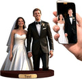 Personalized 3D Cartoon Wedding Photo Desktop Display Custom Newlyweds Anniversary Desk Ornament Bedside Table Decoration Gift'S For The Groom Bride Son And Daughter (Wedding cartoon)