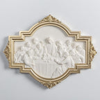 ShineOnAngel The Last Supper Wall Sculpture Gold Framed Relief Wall Art Leonardo da Vinci Last Supper Wall Decor for Dining Room 12.5 Inch Modern Home Decor