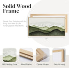 Large Framed Sage Green Abstract Wall Art for Living Room, Minimalist Modern Painting Print Canvas Artwork for Walls, Horizontal Abstract Wall Decor for Bedroom Home Office, 30x60 Inch
