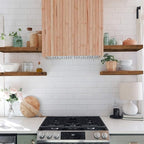 QEEIG Bathroom Floating Shelves for Wall - 15.7" Wall Mounted Shelf Over Toilet Farmhouse Home Decor Display Bookshelf Small 15.7 x 6.7 inch Set of 2, Rustic Brown (008-40BN)