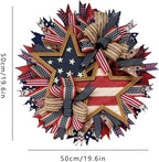 250th Anniversary Patriotic Wreath, 4th of July Wreath for Front Door, Patriotic Wreath Handmade Eagle Wreaths, Memorial Day Home Decoration for Indoor and Outdoor (B)