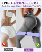 Fabric Resistance Bands for Working Out - Booty Bands for Women Men with Workout Bands Guide, Exercise Bands Resistance Bands Set for Leg, Butt, Glute Bands for Home Gym Fitness, Yoga, Pilates