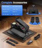 Medilax Black Portable Under Desk Elliptical Machine with Wireless Remote. 12 Manual & 3 Automatic Speeds. Pedal Ellipse Leg Exerciser. Leg Exerciser While Sitting for Seniors Adults Home Office
