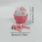 Enchanted 3D Egg with Miniature Inside - Handcrafted Printed Collectible | Fantasy Decor & Gift (Cherry Blossom Dragon & Egg (Box))