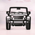 Jeep Wrangler Sculpture - Minimalist Decorative Accent for Off - Road Enthusiasts & Modern Home Decor | Collectible Design (Jeep Wrangler Front View Matte Black)