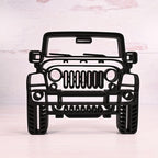 Jeep Wrangler Sculpture - Minimalist Decorative Accent for Off - Road Enthusiasts & Modern Home Decor | Collectible Design (Jeep Wrangler Front View Matte Black)