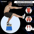 EVERYMATE Squat Block Athletic Balance Trainer for Stretching, Fitness, and Physical Therapy, Improve Balance, Stability, and Athletic Performance, Home Gym and Personal Training Equipment